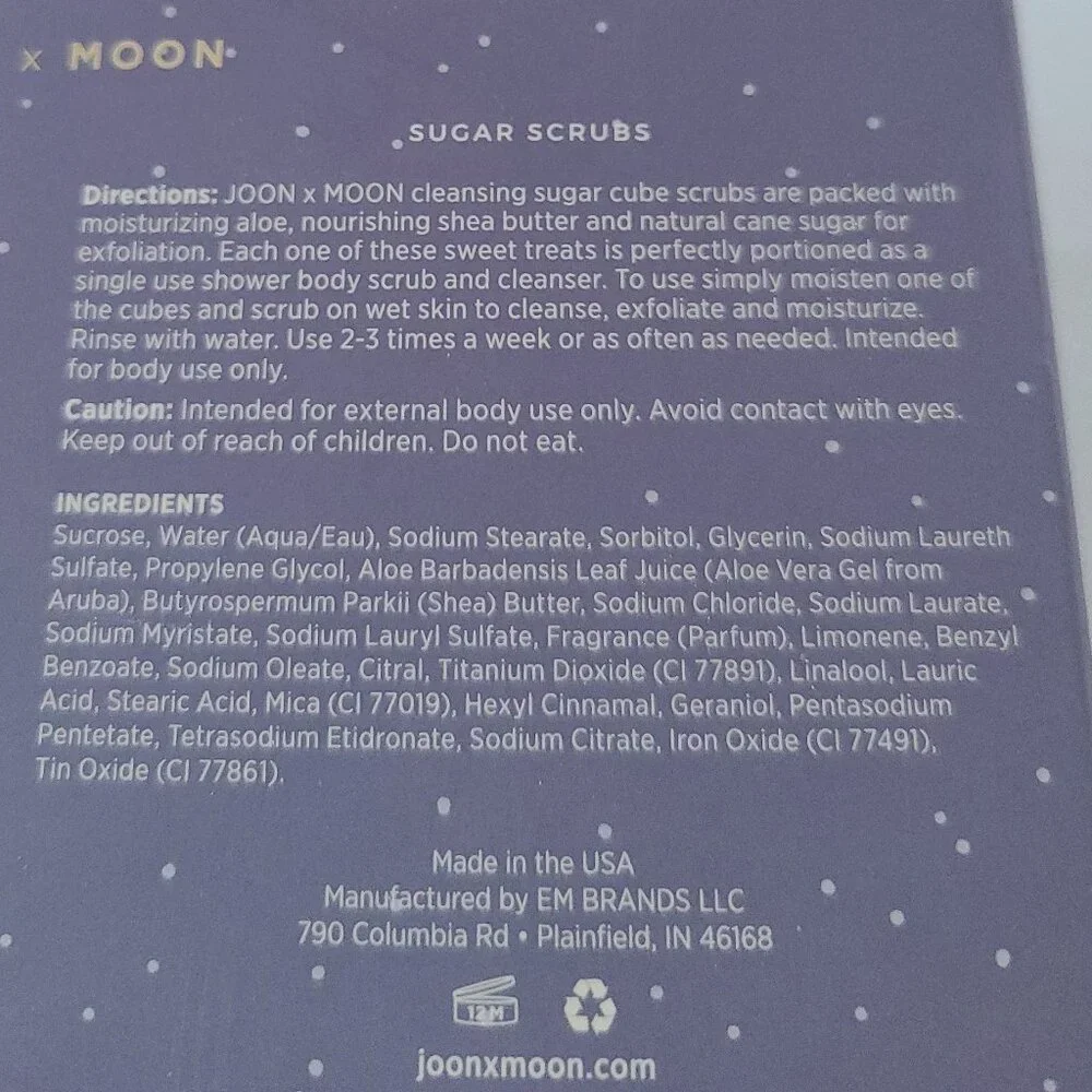 JOON X MOON WHIPPED SOAP & SUGAR CUBE GIFT SET- LAVENDER- 2PC/11OZ-NEW IN BOX